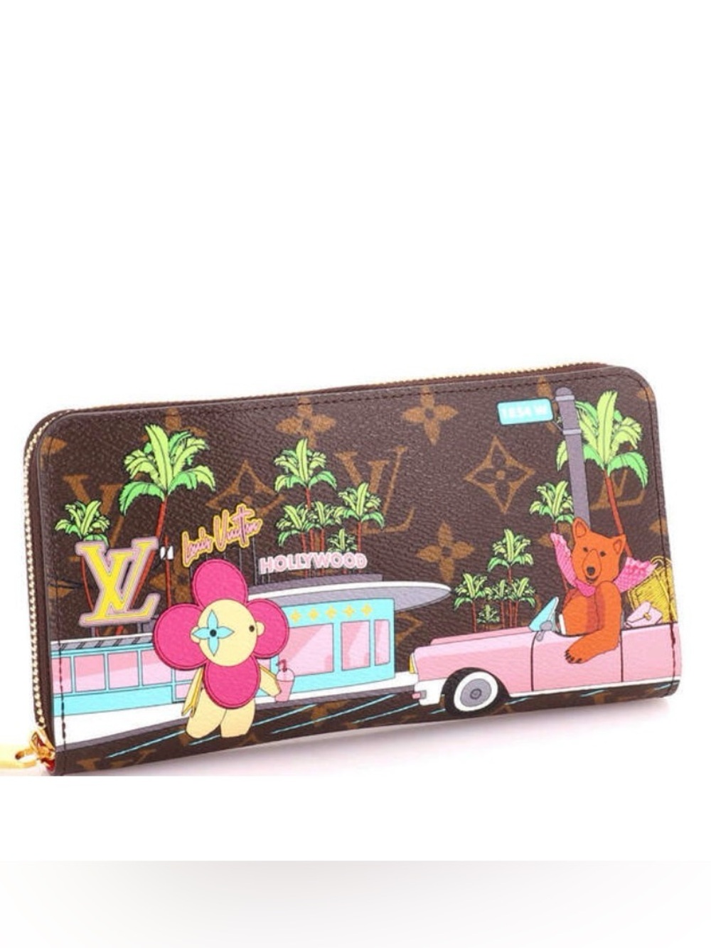 LOUIS VUITTON Monogram Zippy Wallet Vivienne Pink Canvas Long